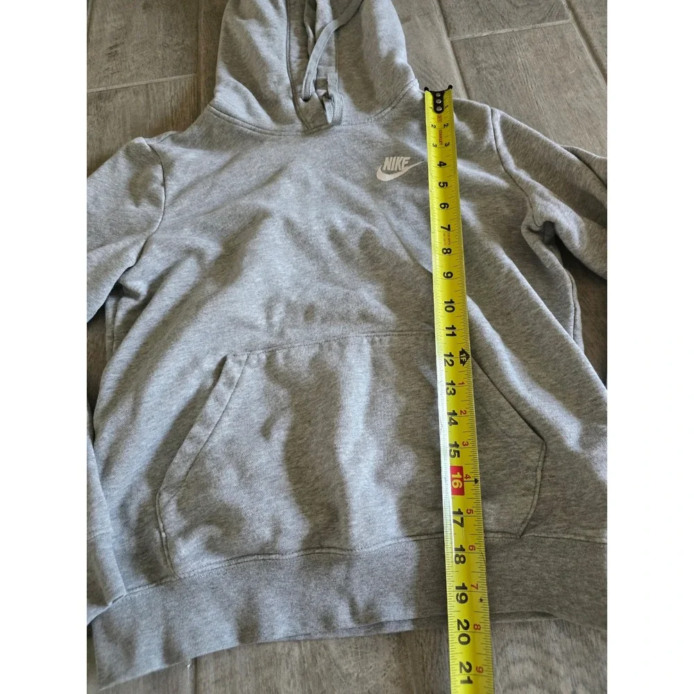 Nike Sportswear Essential Pullover‎ Hoodie Heather Grey XS Embroidered Logo